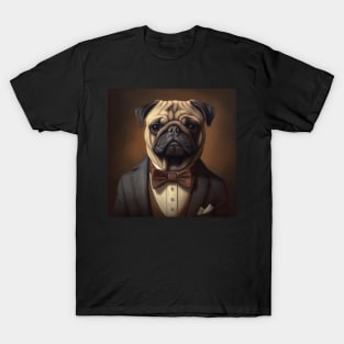 Pug Dog in Suit T-Shirt